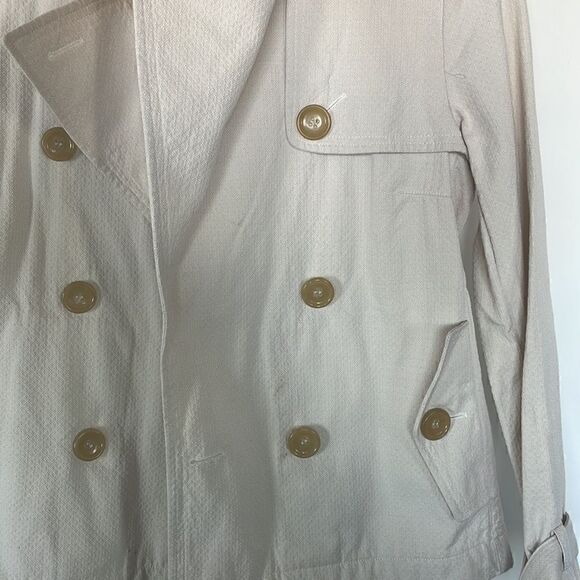 Mario Matteo Short Textured Trench Style Jacket - Picture 8 of 9
